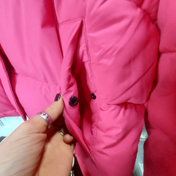 Pink Calvin Klein Women's Modern Fit Hooded Puffer Jacket Coat - Picture 2 of 10
